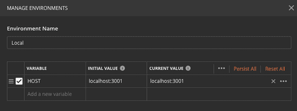 add environment variable