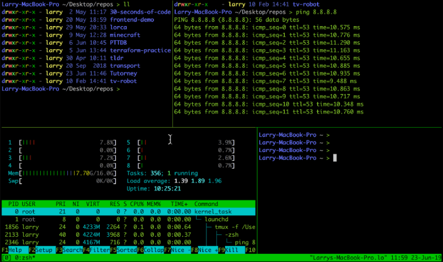 tmux exit session