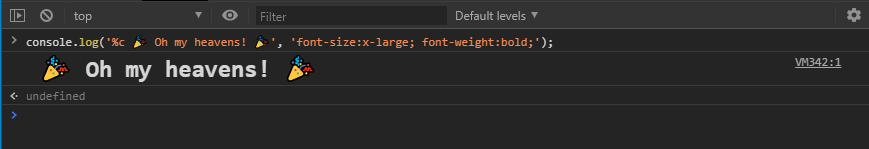styling in console