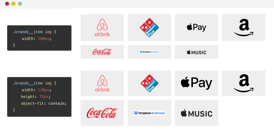 Aligning logo images
