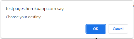 Confirm pop-up