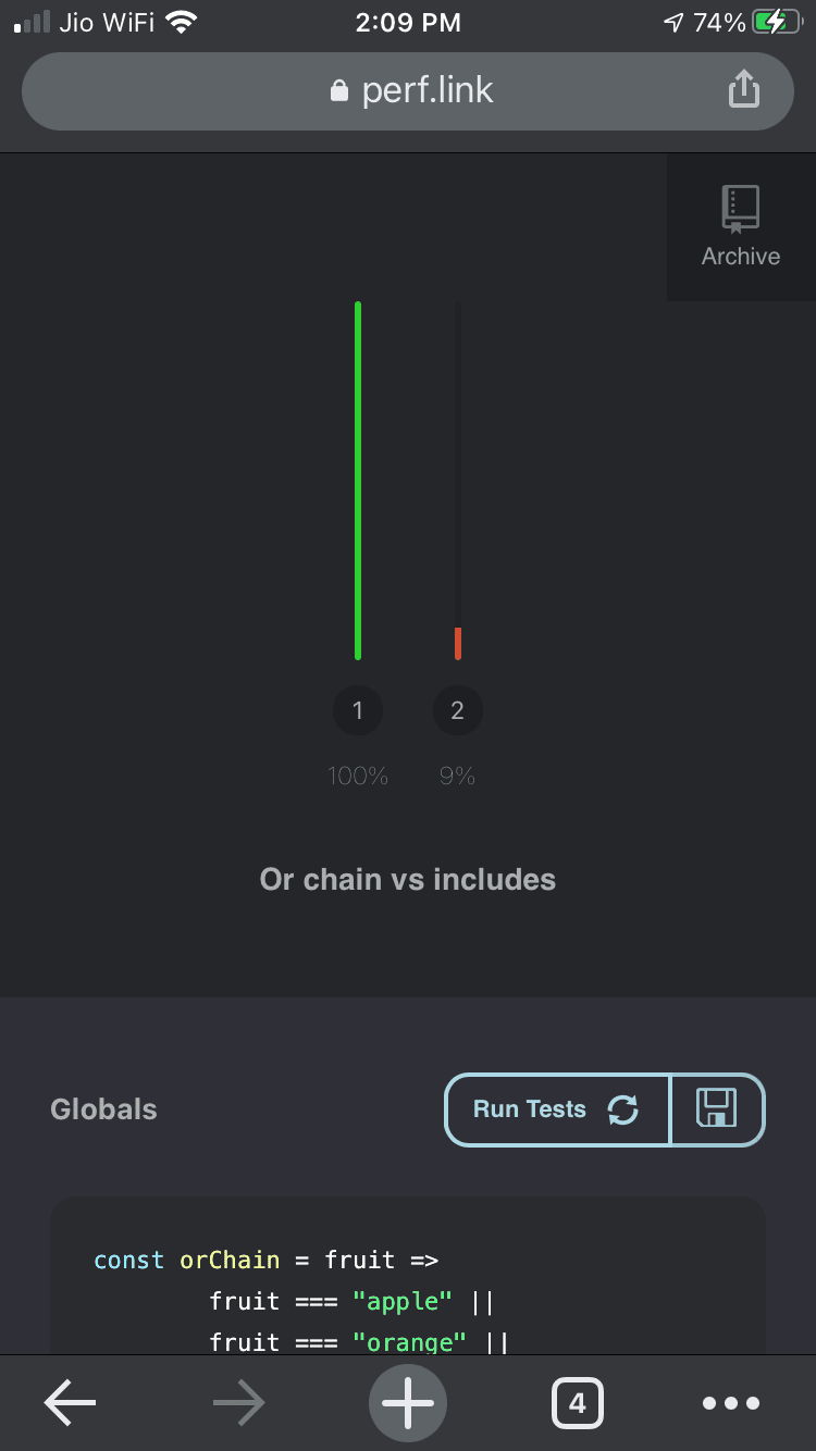 Test on iPhone