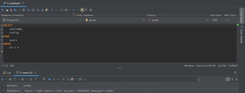 Note that the resulting row is an array of hstore keys.<br> 