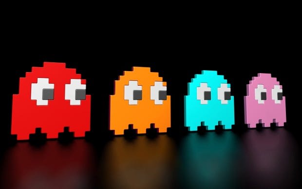 pacman and ghosts