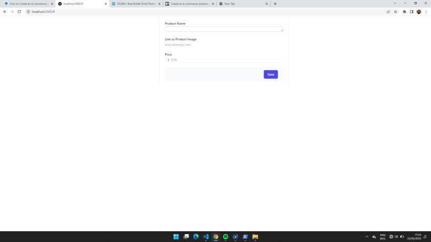 Appwrite E-commerce Catalog Form