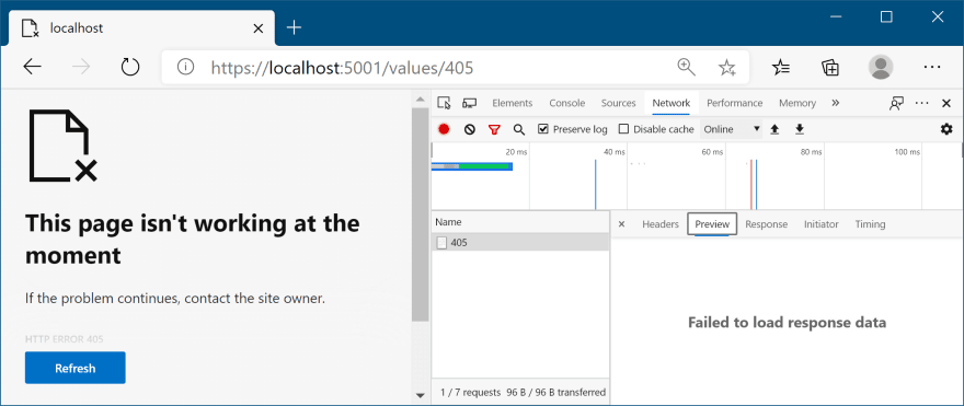Method not found does not cause a ProblemDetails response
