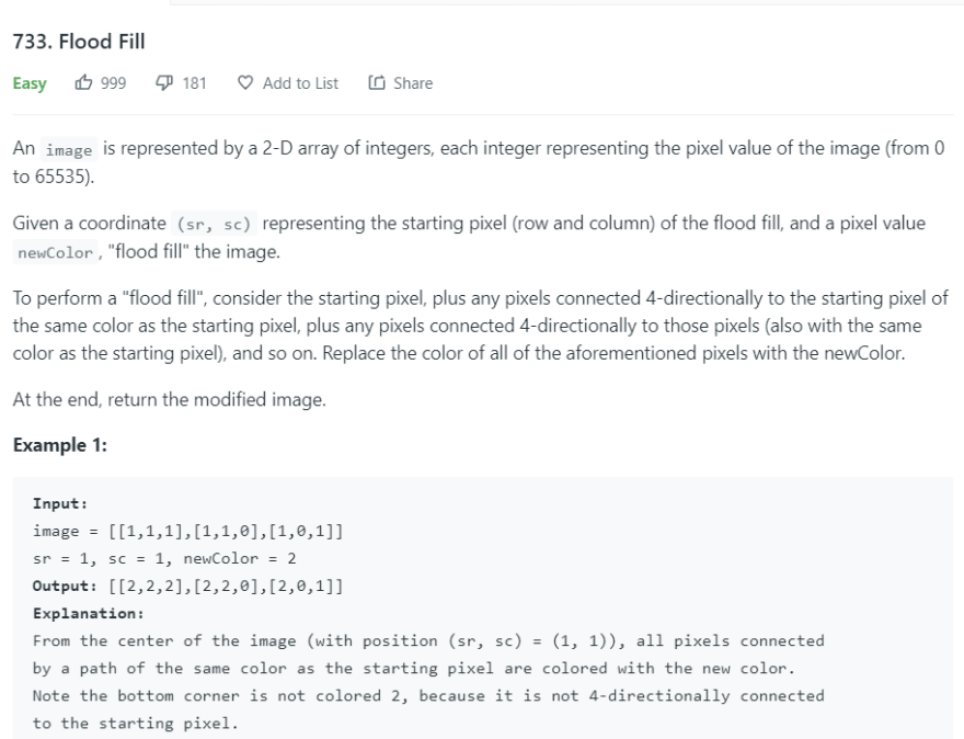 problem description