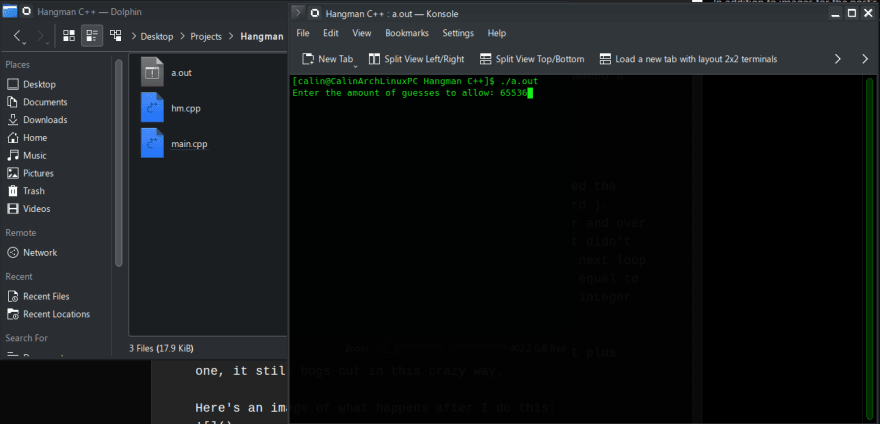 Before submitting my answer of  raw `65536` endraw .