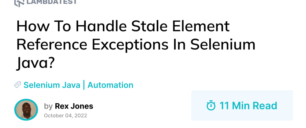 Selenium WebDriver: Handling Exceptions, Blog