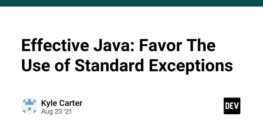 Effective Java Exceptions