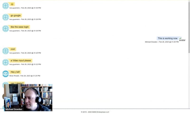 Example chat application