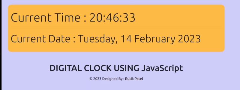 Preview of Digital Clock