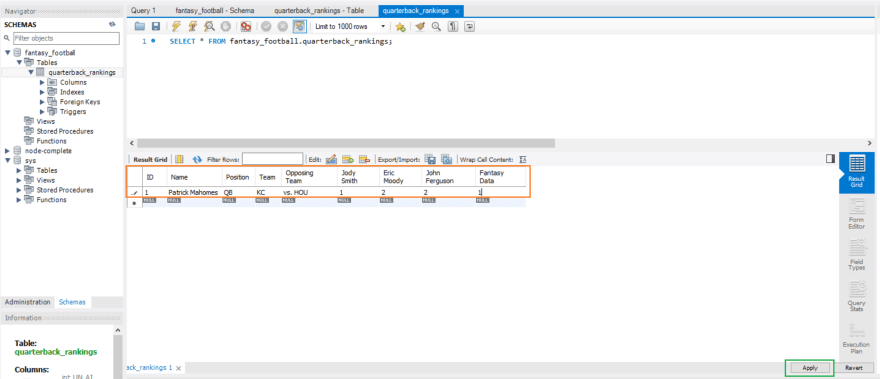 where is database stored mysql node js windows