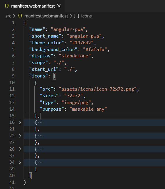 manifest.webmanifest code window