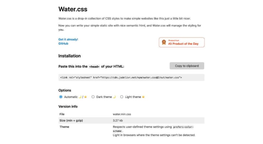 Water.css