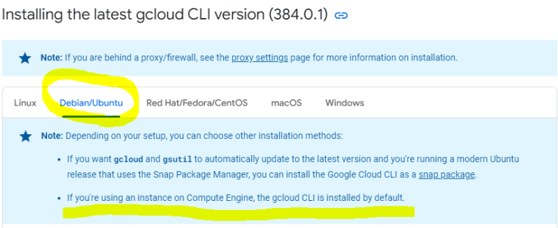 The raw `gcloud` endraw  cli is pre-installed on every Compute Instance