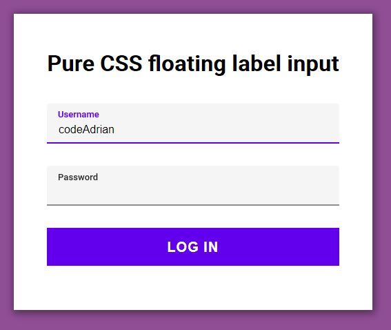 Let's create a floating label input with HTML and CSS only - DEV Community