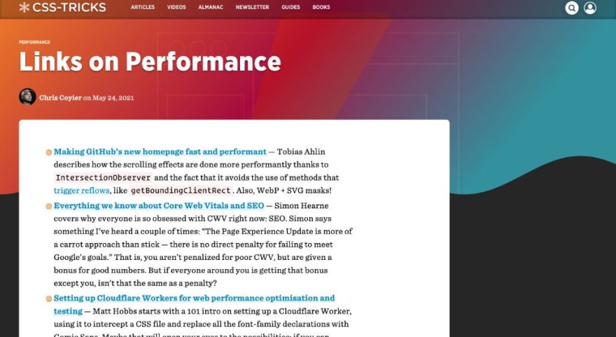 Links on Performance