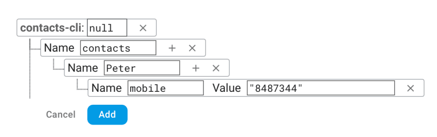 Adding a new node to hold ourdata