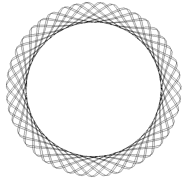 An animation of lines rotating creating beautiful geometric patterns