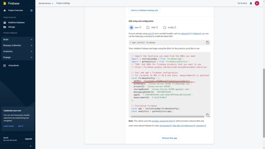 firebase project registration instruction