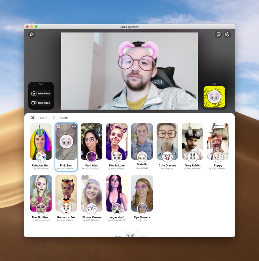 snapchat filter for mac