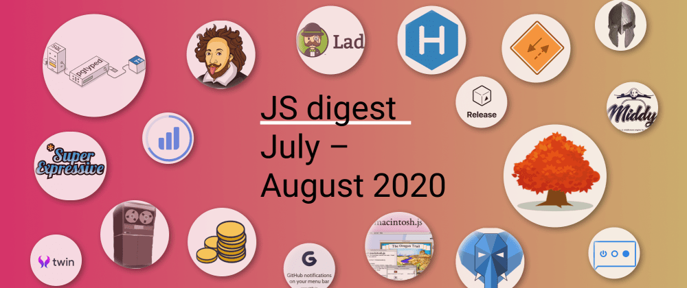 Cover image for 60 most popular JS repositories on GitHub in July and August 2020