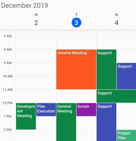 Flexible working days in Calendar widget for Flutter