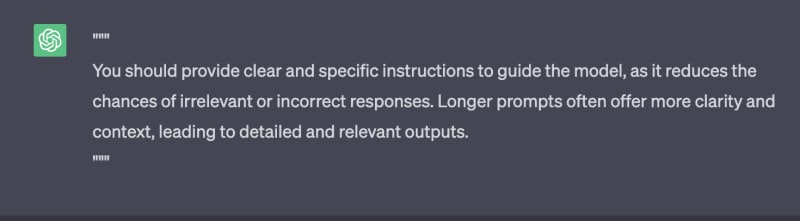 Delimiter GPT prompt output 