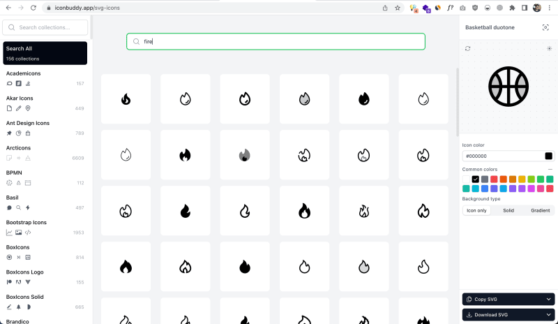 Search icons