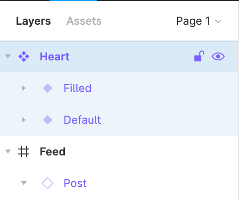 "Heart" selected