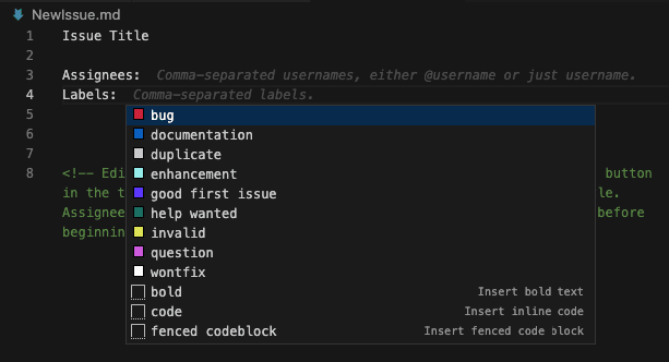 Assign labels