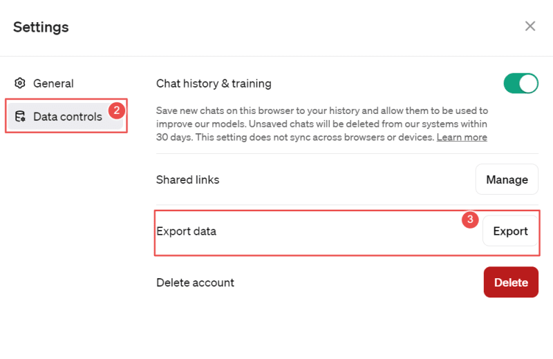 data export
