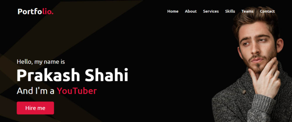 Responsive Personal Portfolio Website Using Html Css Javascript Dev Community This is the theme i'm using on my personal website.