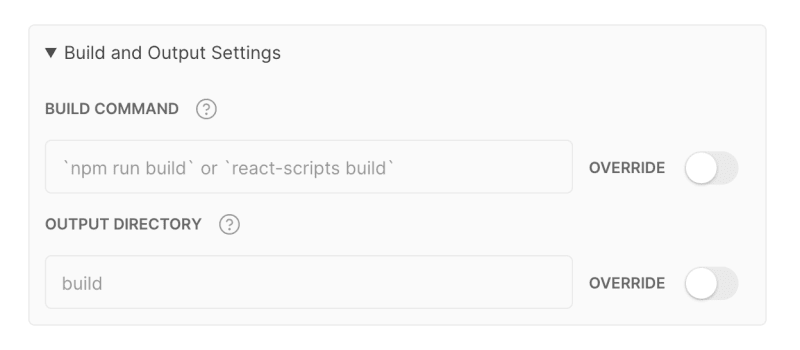 Build Settings