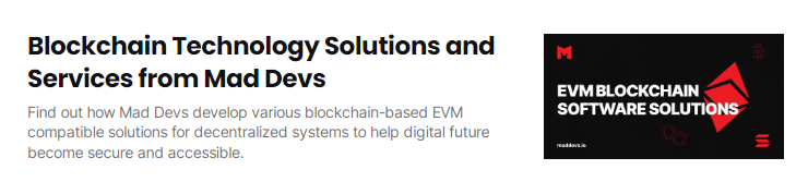 Blockchain Technology Solutions and Services from Mad Devs