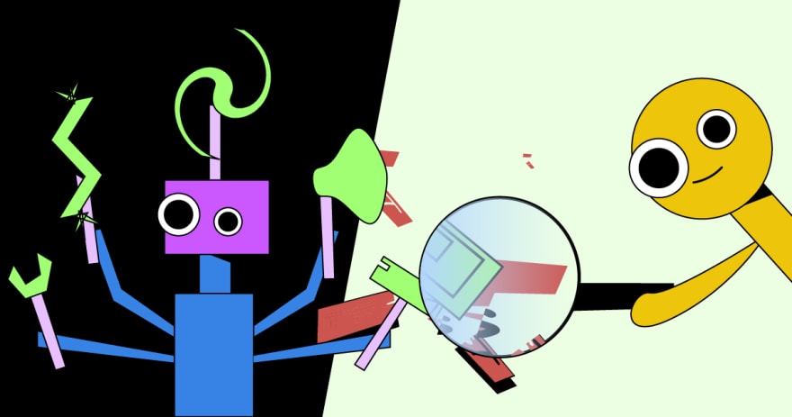 a robot and an engineer work together