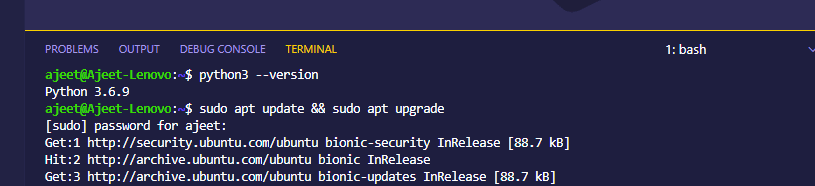 sudo apt upgrade python3
