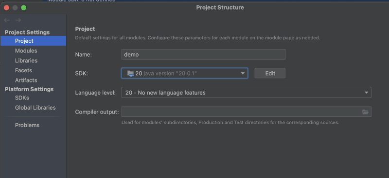 Specify JDK in Project Structure