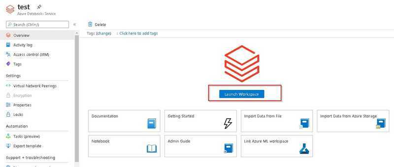 Launch Databricks Workspace