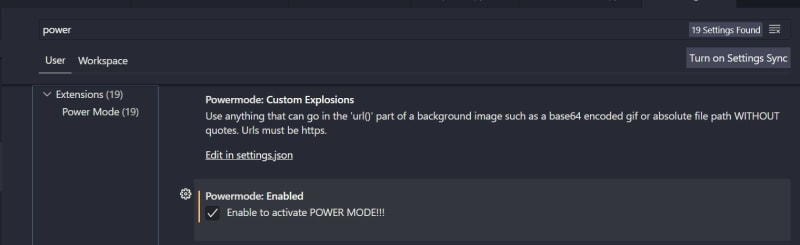 Enable Power Mode