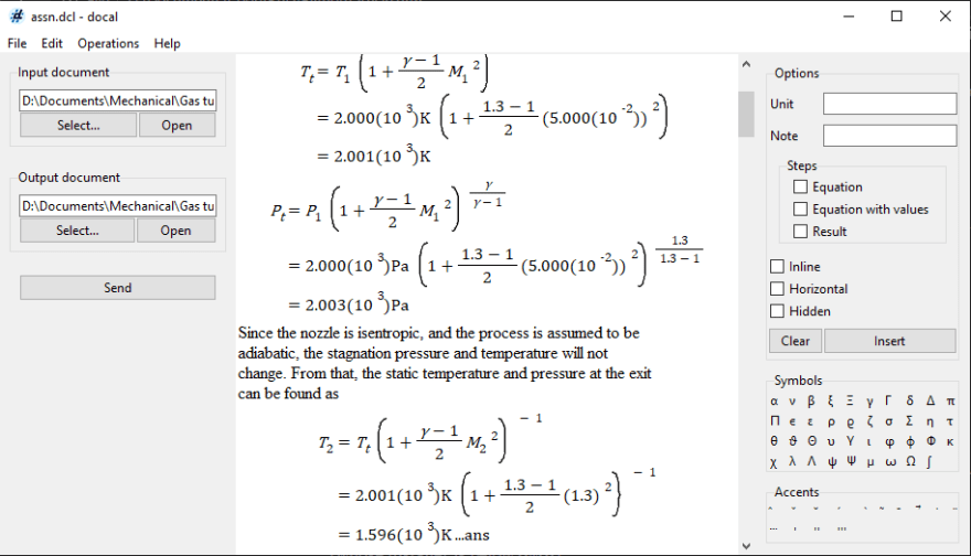 dropdown in mathcad