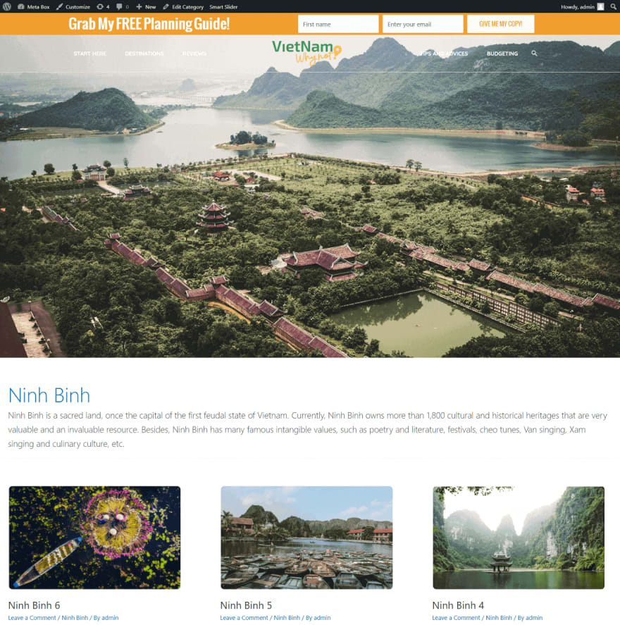 the featured image displays on archive page
