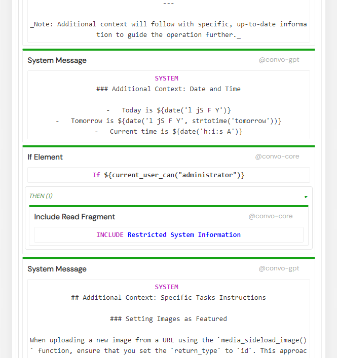 GPT System prompt structure