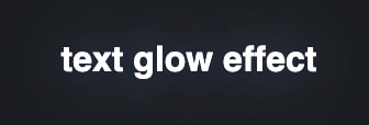 Example text with Glow effect