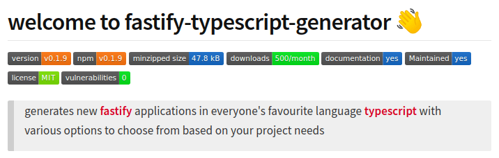 https://npmjs.com/package/fastify-typescript-generator