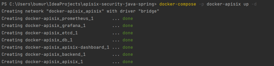 docker compose run result