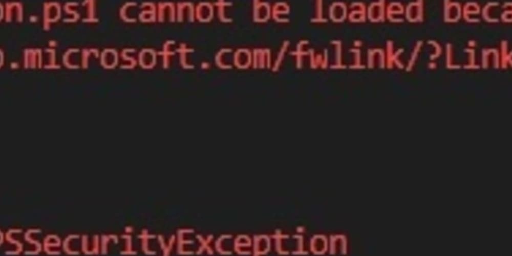 Expo ps1 cannot be loaded because running scripts is disabled on this