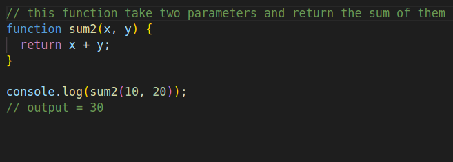 return statement