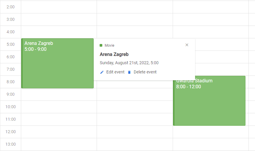 DHTMLX Event Calendar - Popup window